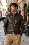 Giubbotto Bomber in Pelle Moro